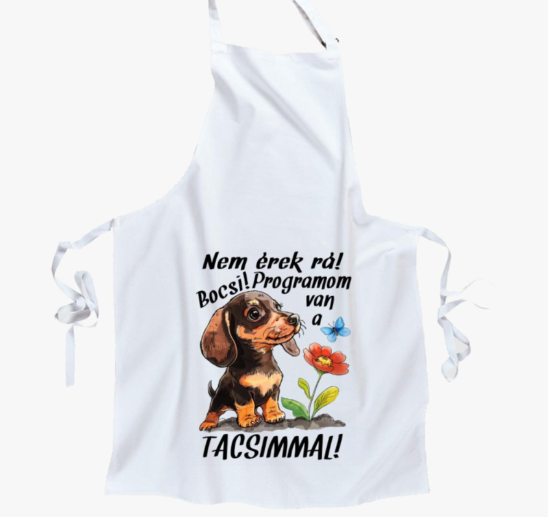 Tacsi Nem érek rá bocsi programom van a Tacsimmal! kötény