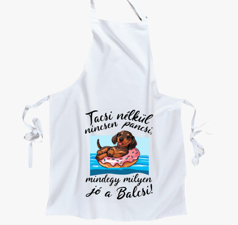 Tacsi nélkül nincsen pancsi barna tacsi kötény