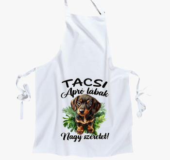 Tacsi Apró lábak, nagy szeretet barna tacsi kötény