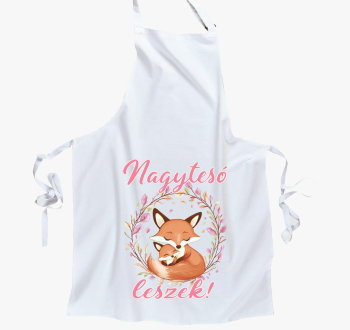 Nagytesó leszek, kisrókák rózsaszín felirat kötény