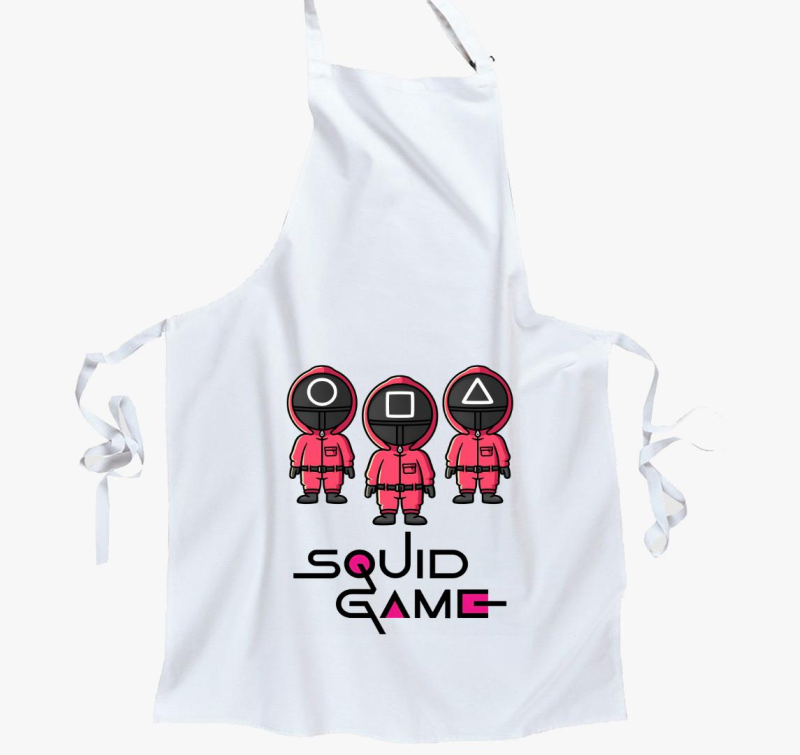 Squid Game - Chibi rózsaszín őrök kötény