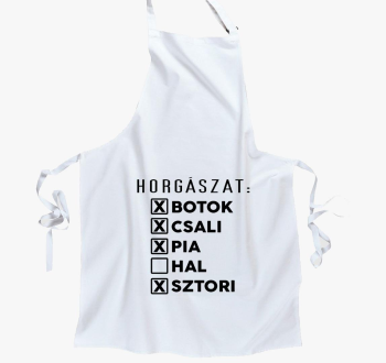 Horgász lista kötény