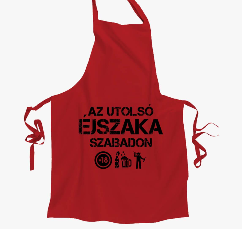 Az utolsó éjszaka szabadon kötény