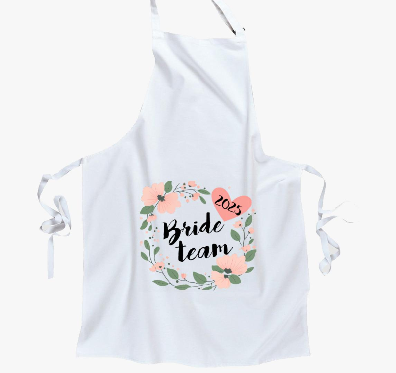 Bride team virágos kötény