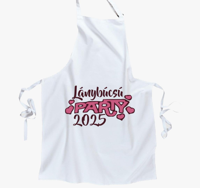 Lánybúcsú party szíves kötény