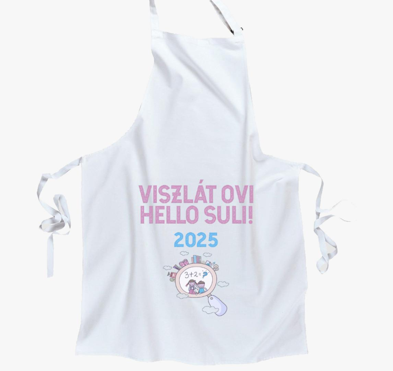 Viszlát ovi, hello suli 2025 kötény