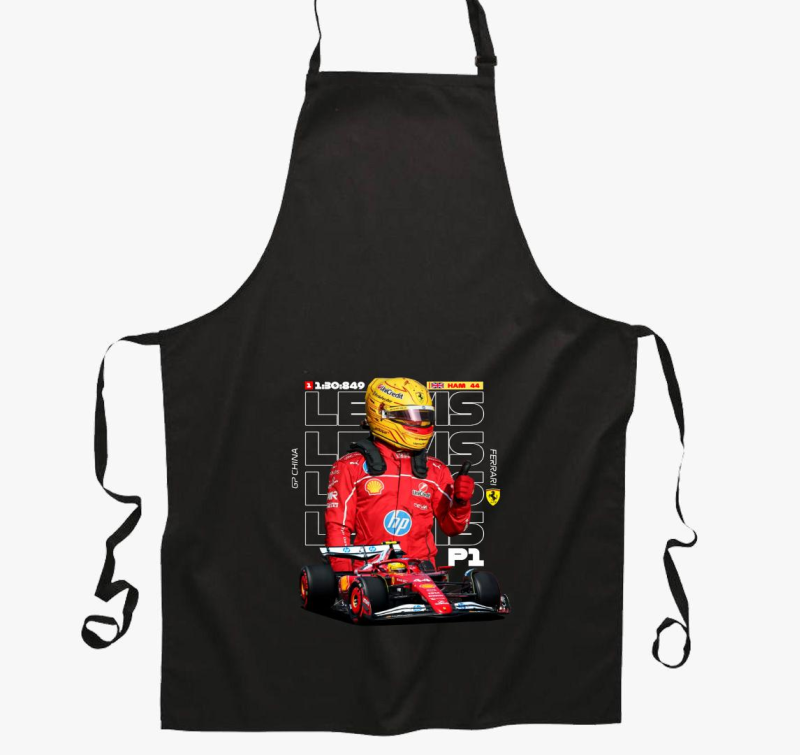 Lewis Hamilton Ferrari Fotó kötény