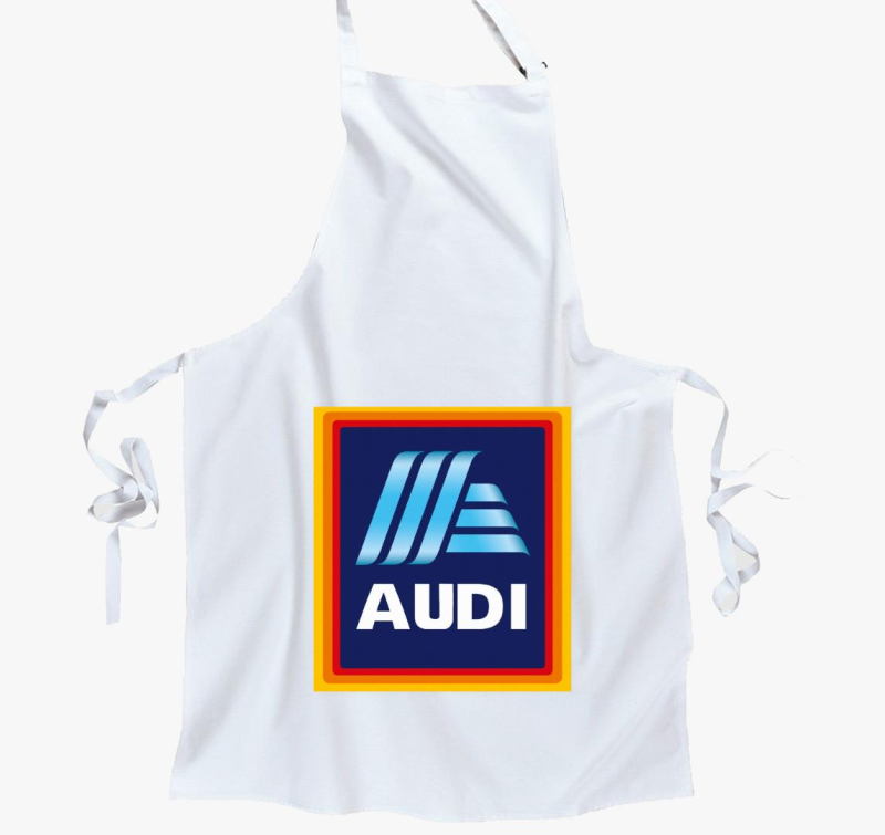 Audi bolt vicces kötény