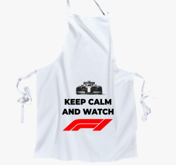 Keep calm and watch F1 kötény