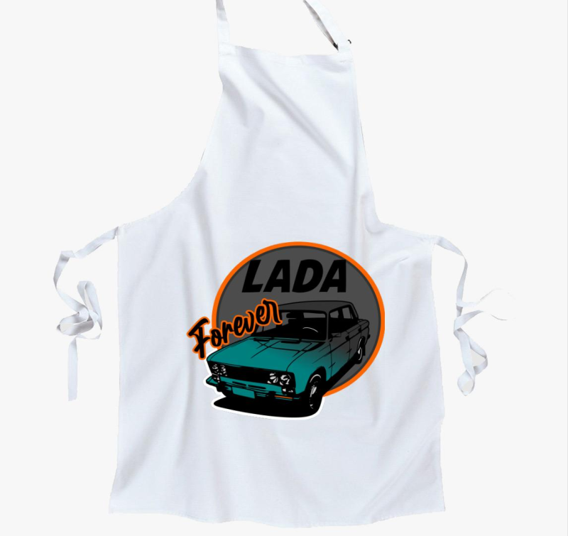 Lada szerelmeseinek mintás kötény