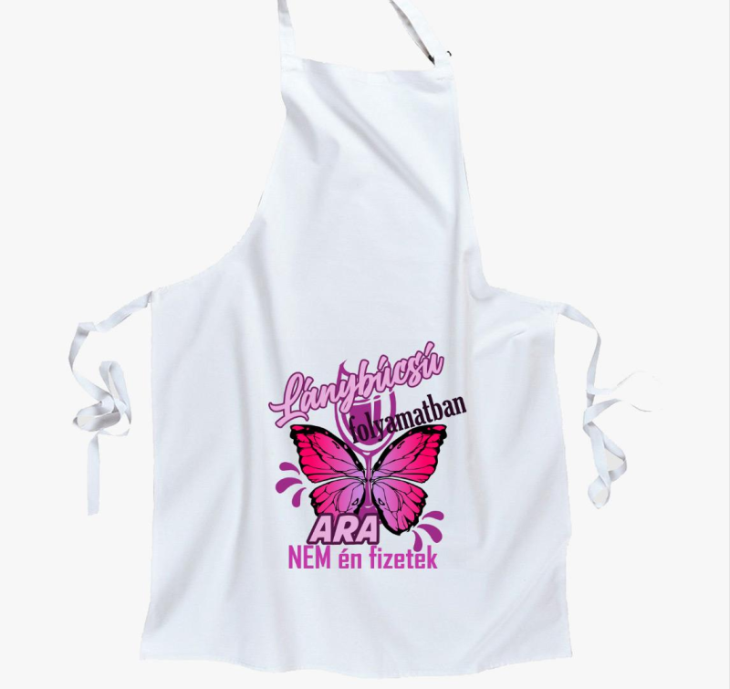 Lánybúcsú folyamatban Menyasszonynak kötény