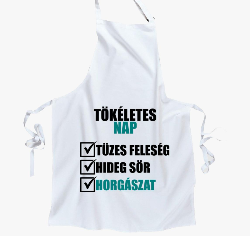 Tökéletes nap a horgászatra kötény