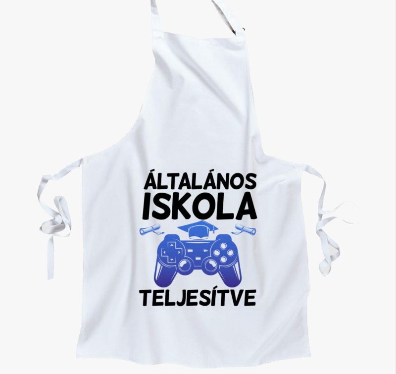 Általános iskola teljesítve gamer kötény