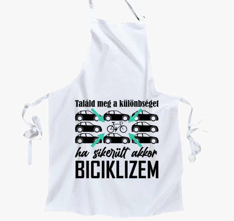 Biciklis különbség kötény