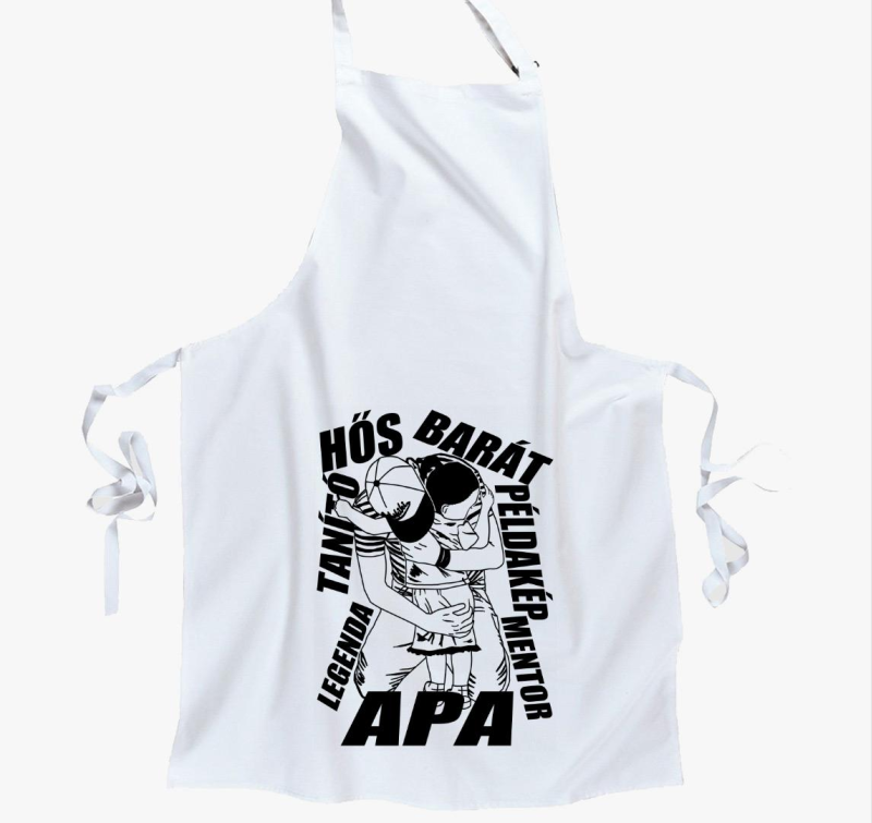 Apa ölel kislányt Hős Barát Példakép kötény