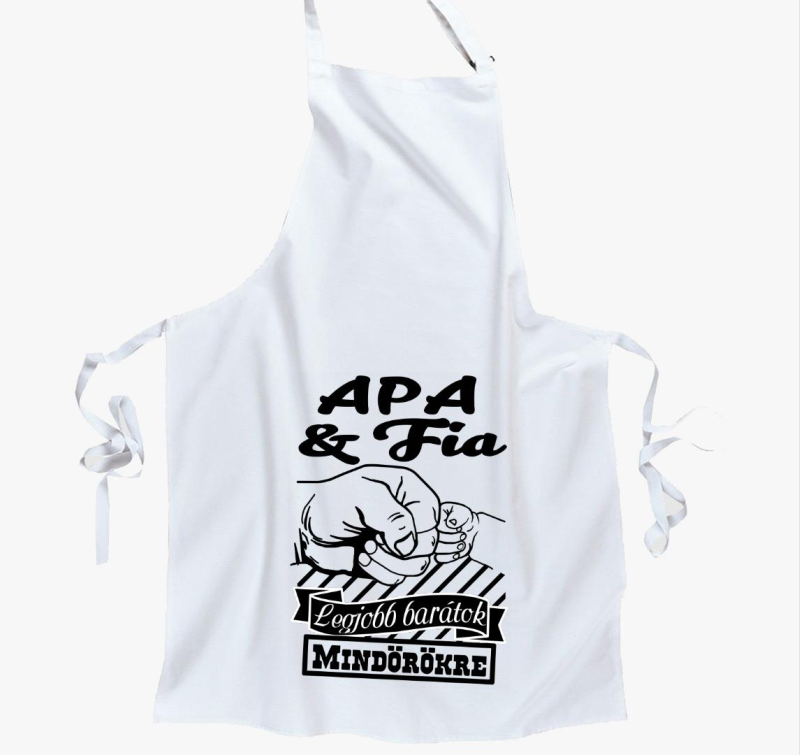 Apa és fia legjobb barátok kötény