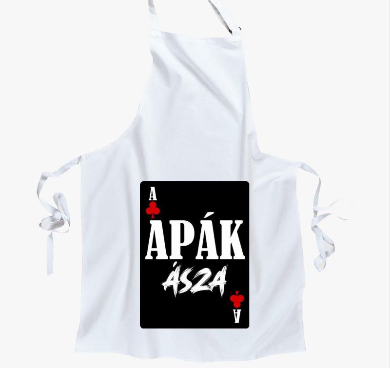 Apák ásza kártyás feliratos kötény