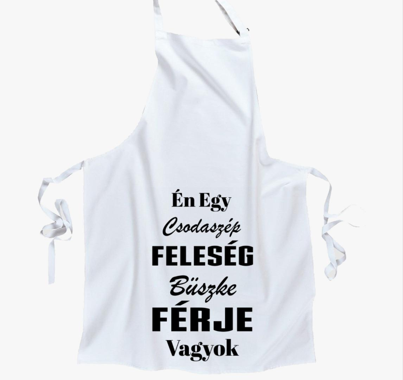 Csodaszép feleség büszke férje kötény