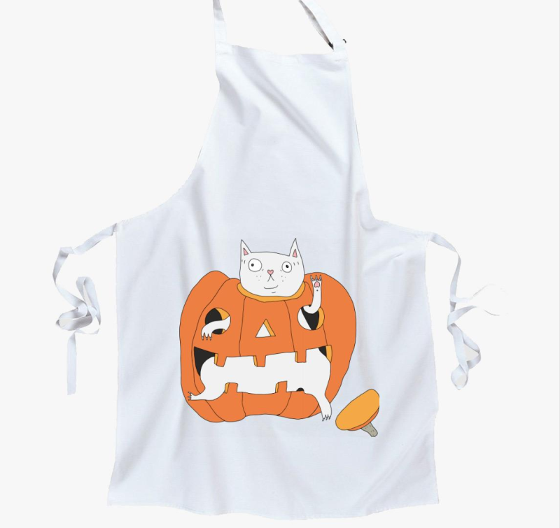 Tökbe szorult macska - kötény