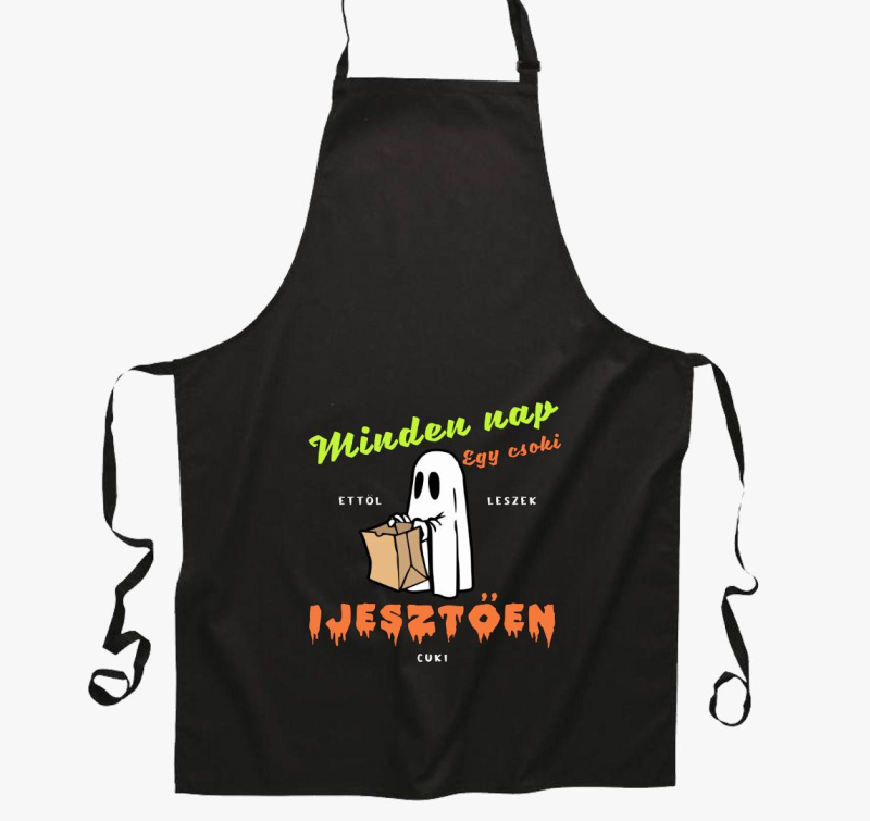 Cuki szellem halloweeni kötény