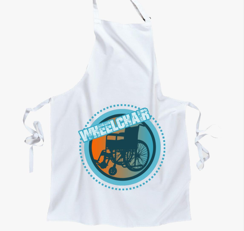 Kerekesszék mintás kötény