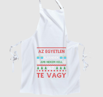 Te kellesz karácsonyi kötény