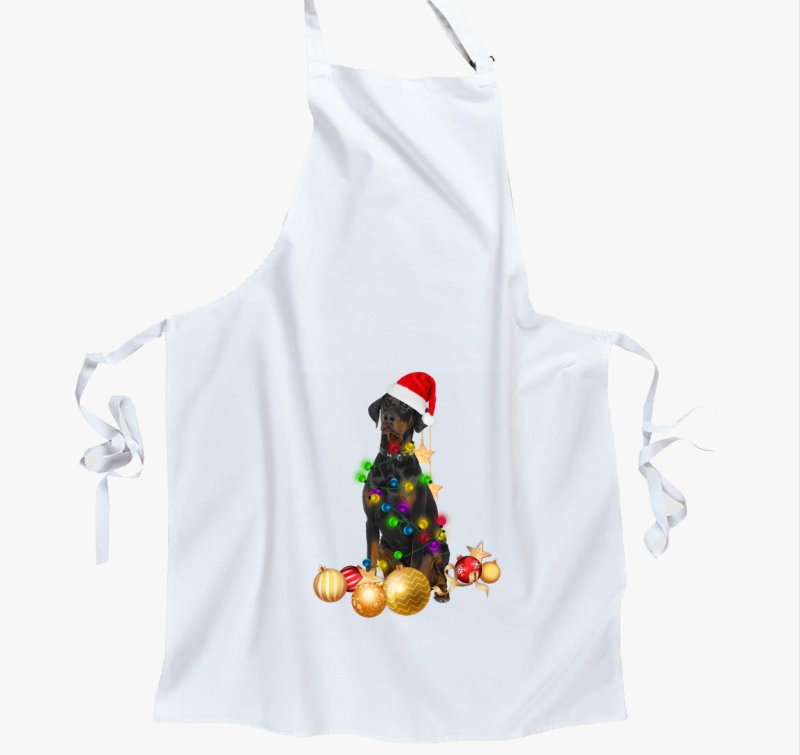 Karácsonyi doberman kötény