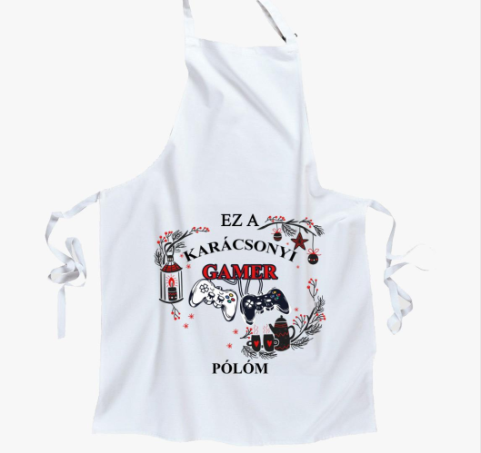 Ez a karácsonyi gamer köténym ...