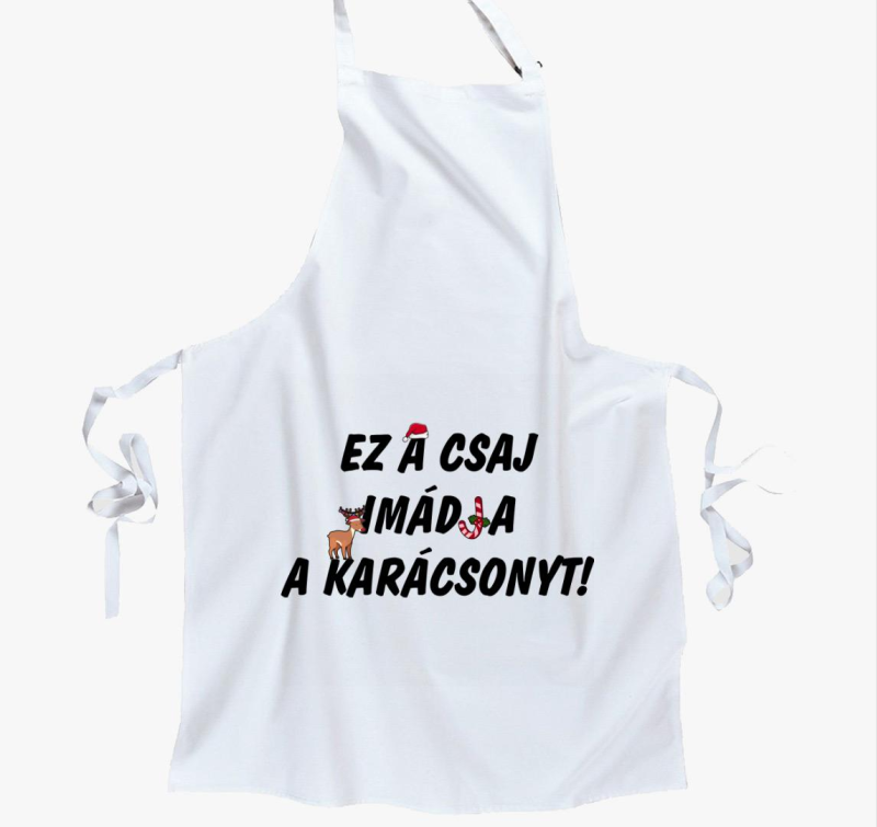 Ez a csaj imádja a karácsonyt kötény