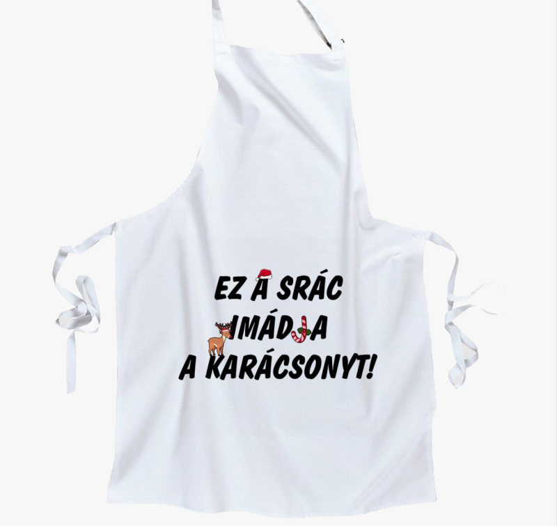 Ez a srác imádja a karácsonyt kötény