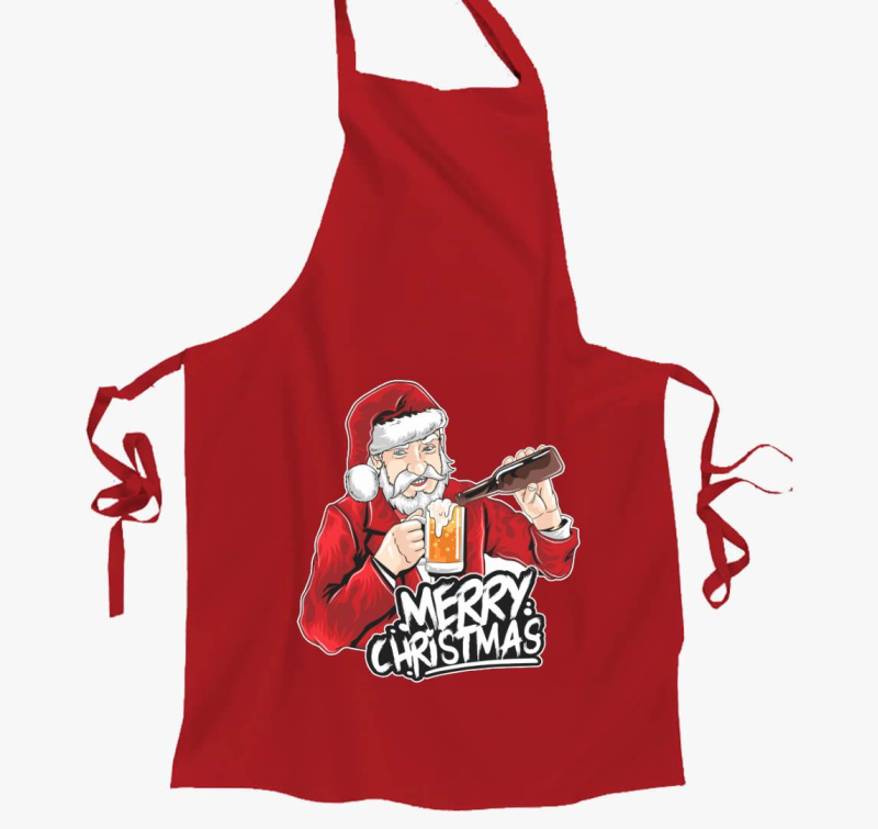 Boldog karácsonyt sörös kötény