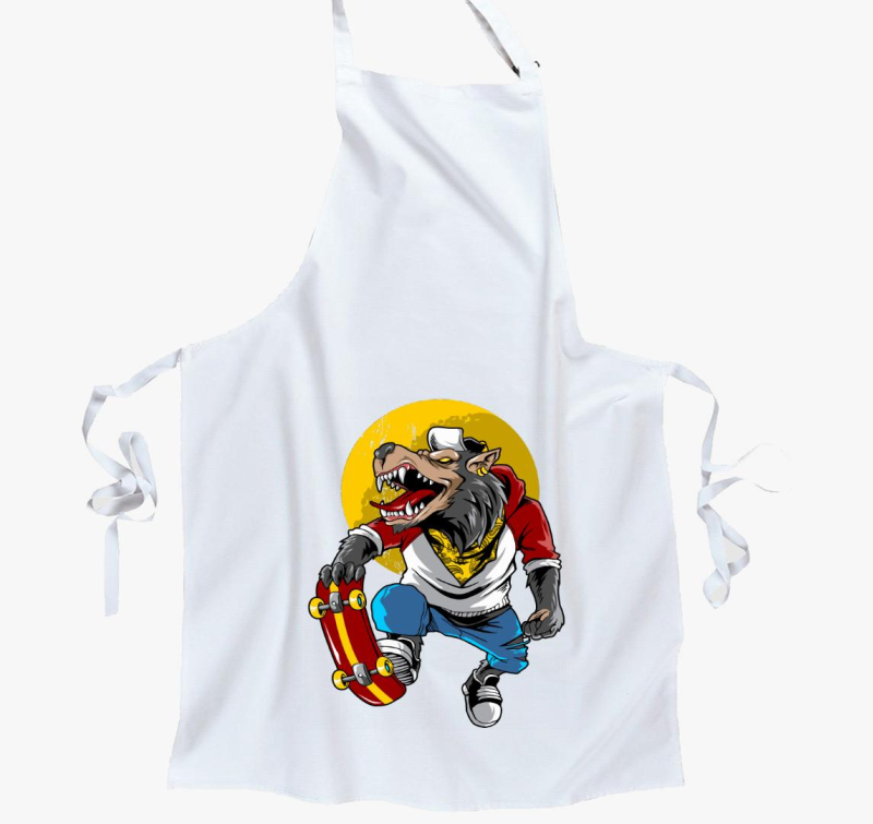 Gördeszkás farkasember kötény