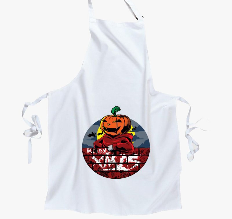 Halloween-i karácsony kötény