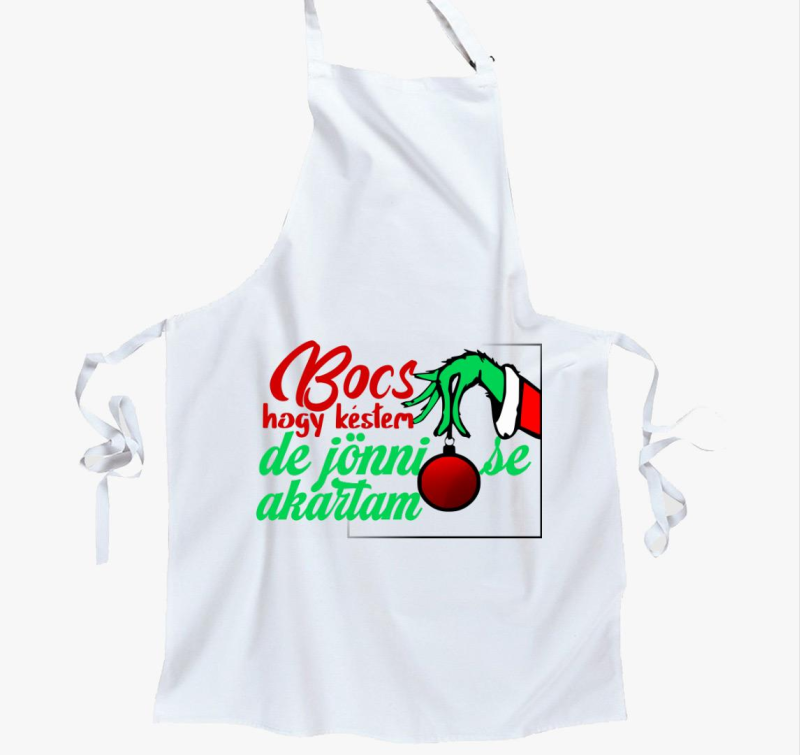 Bocs hogy késtem Grinch kötény