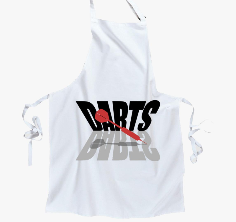 Darts feliratos kötény
