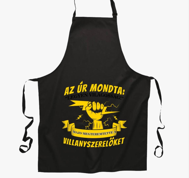 Az úr megteremtette a villanyszerelőket kötény