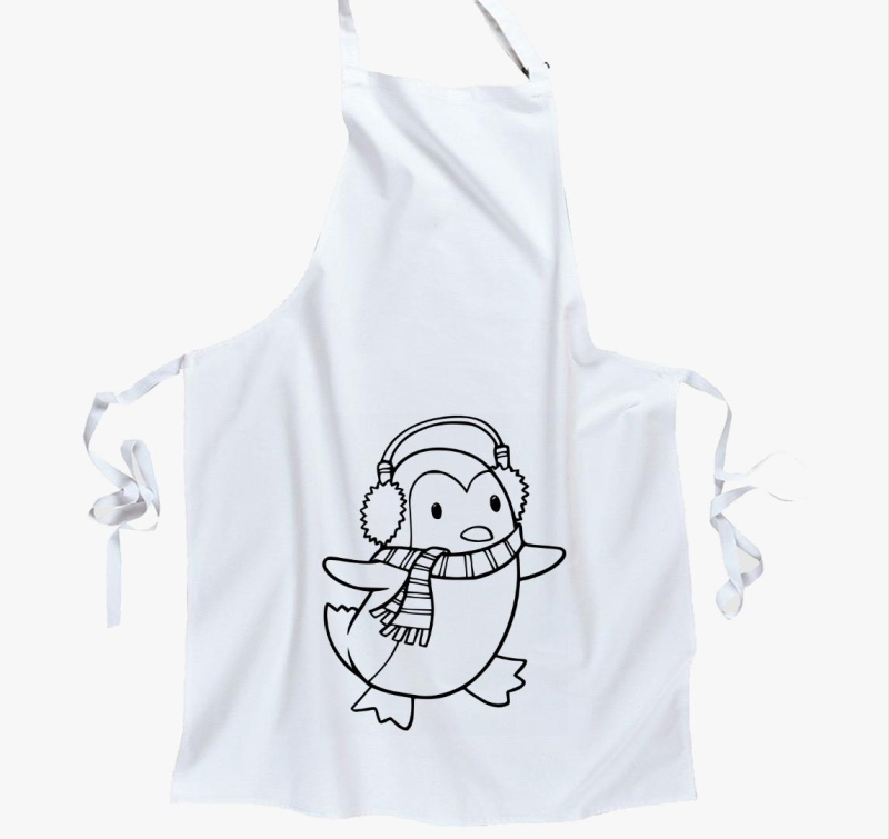 Karácsonyi pingvin kötény