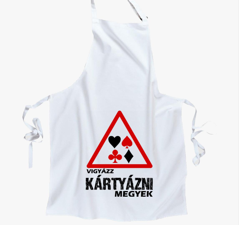 Vigyázz kártyázni megyek kötény