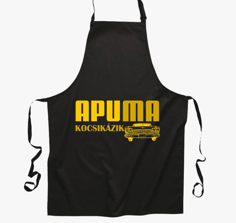 Apu ma kocsikázik kötény
