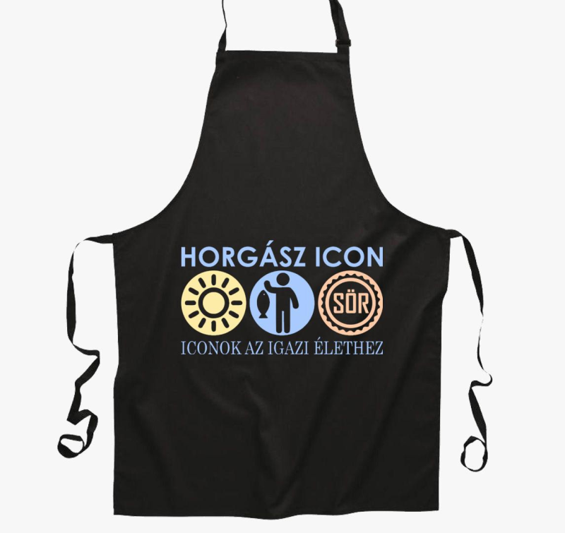 Horgász iconos kötény