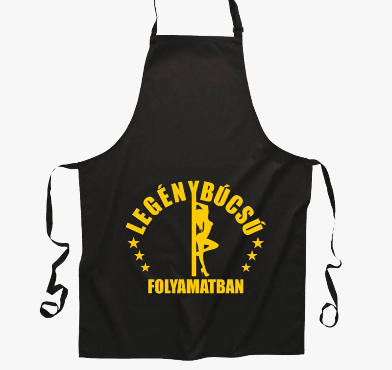 Legénybúcsú folyamatban sztriptízes kötény