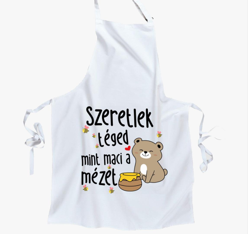 Szeretlek téged mint maci a mézet páros kötény