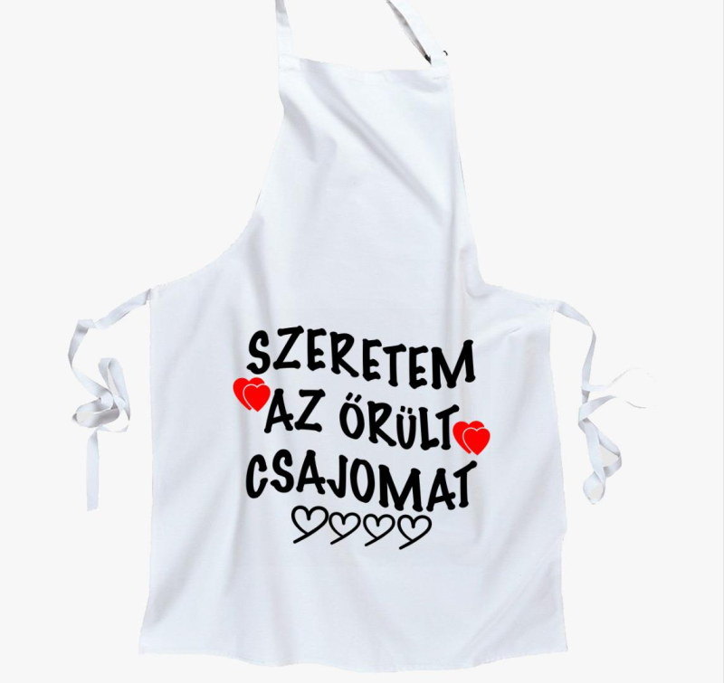 Szeretem az őrült csajomat páros kötény