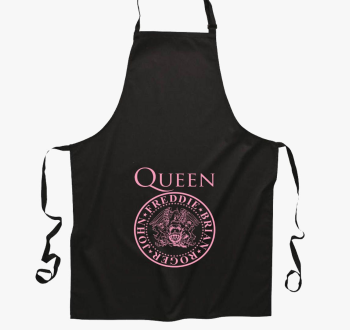 Queen logo bandatagokkal kötény