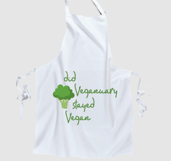Did Veganuary brokkolis (zöld betűs) kötény
