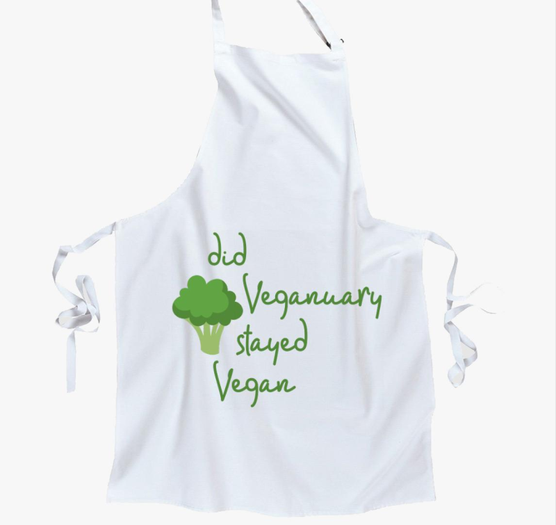 Did Veganuary brokkolis (zöld betűs) kötény