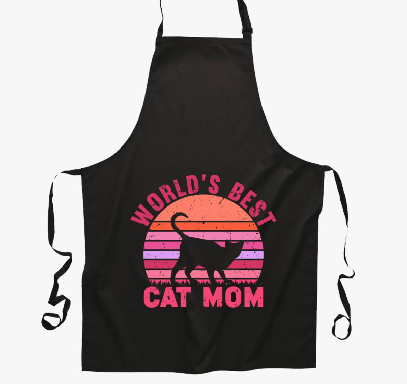 Best Cat Mom kötény