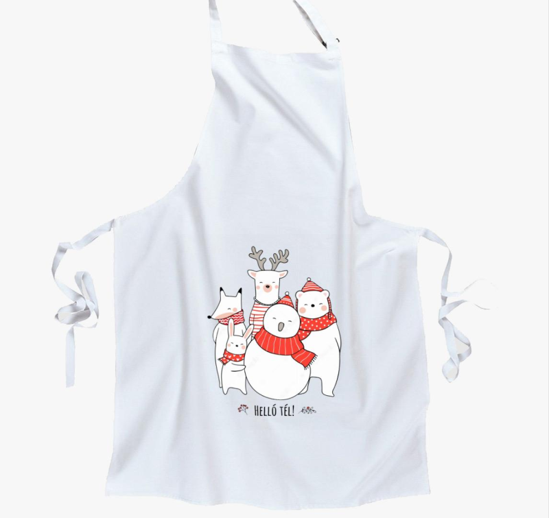 Cuki karácsonyi állatkás kötény