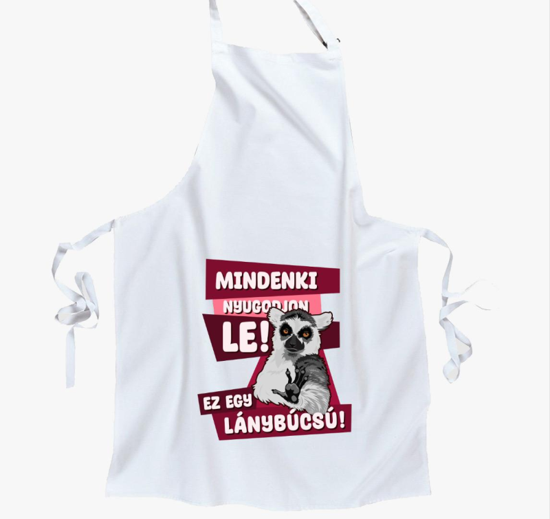 Mindenki nyugodjon le lánybúcsú kötény