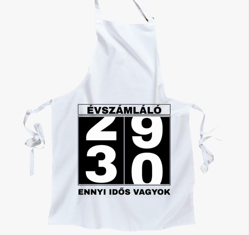 Évszámláló 30 éves szülinapi kötény